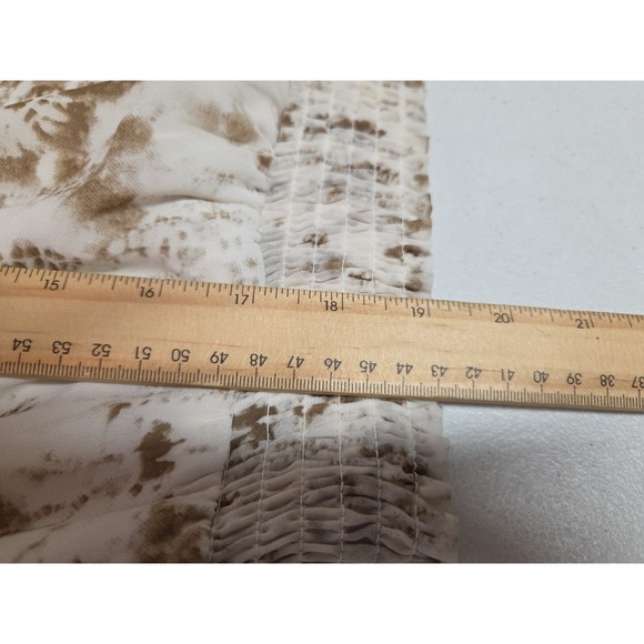 Japna Women's Medium M cropped Long Sleeve V-neckline Elastic  Coffee Blouse - Picture 12 of 12